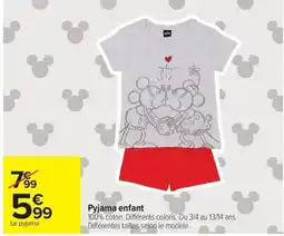 Carrefour Drive Pyjama enfant offre