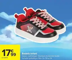 Carrefour Drive Baskets enfant offre