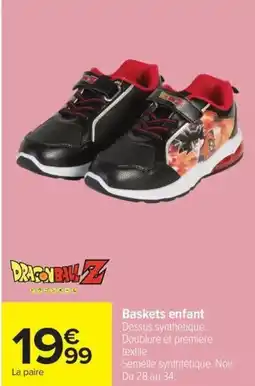 Carrefour Drive Baskets enfant offre