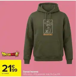 Carrefour Drive DRAGON BALL Sweat homme offre