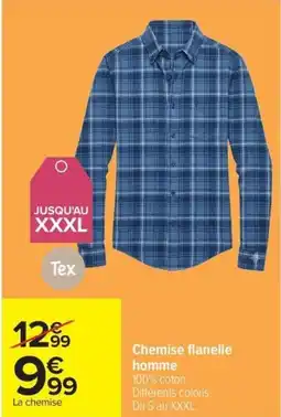 Carrefour Drive Chemise flanelle homme offre
