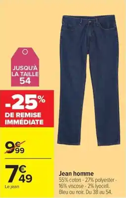 Carrefour Drive Jean homme offre