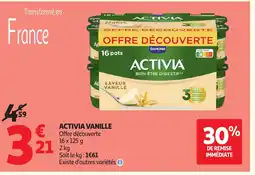 Auchan ACTIVIA Vanille offre