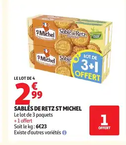 Auchan ST MICHEL Sablés de retz offre