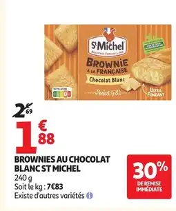 Auchan ST MICHEL Brownies au chocolat blanc offre