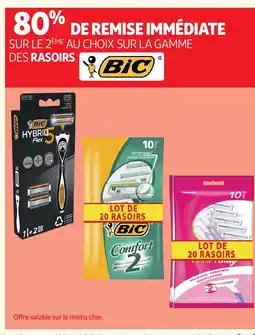 Auchan BIC Sur la gamme des rasoirs offre