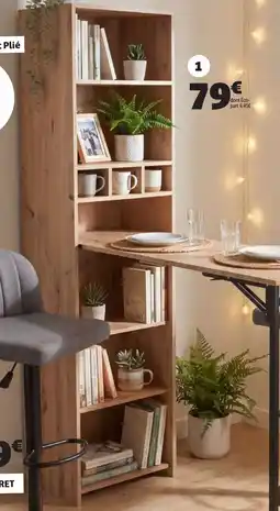 GiFi Étagère bar pliable dépliée offre