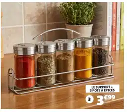 GiFi 1 boîsupport et 5 pots à épices à remplir offre