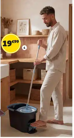 GiFi Seau essoreur à pédale + balai offre