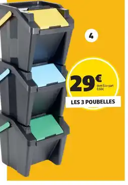 GiFi 3 poubelles empilables offre