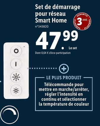 Lidl Set de démarrage pour réseau Smart Home offre