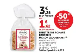 Super U MAISON JACQUEMART Lunettes de romans fourrées offre