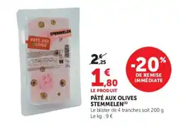 Super U STEMMELEN Pâté aux olives offre