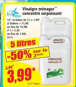 Norma Eco libre vinaigre ménager concentré surpuissant offre