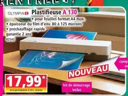 Norma Olympia plastifieuse a130 offre