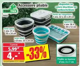 Norma Toptex accessoire pliable - seau carré offre
