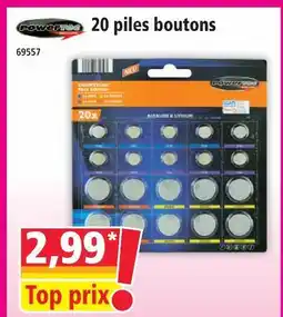 Norma Powerfix 20 piles boutons offre