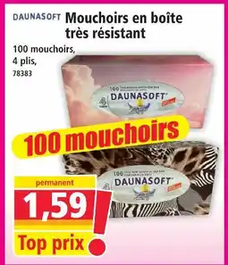 Norma Daunasoft mouchoirs en boîte très résistant offre