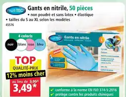 Norma Multitec gants en nitrile, 50 pièces offre