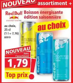 Norma Red bull boisson énergisante édition saisonnière offre