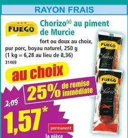 Norma Fuego chorizo au piment de murcie offre