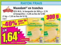 Norma Leckerrom maasdam en tranches offre