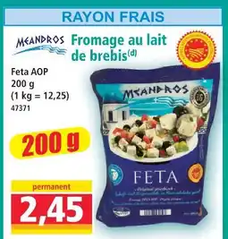 Norma Mendrros fromage au lait de brebis feta aop offre