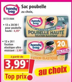 Norma Handy bag sac poubelle haute fixation élastique offre