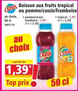 Norma Oasis boisson aux fruits pomme/cassis/framboise offre