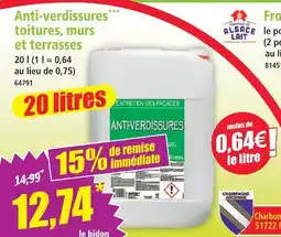 Norma Anti-verdissures toitures, murs et terrasses offre
