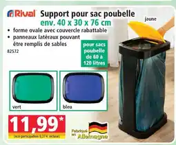 Norma Rival support pour sac poubelle env. 40 x 30 x 76 cm offre
