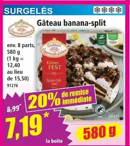 Norma Gâteau banana-split offre