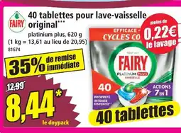 Norma Fairy 40 tablettes pour lave-vaisselle original offre