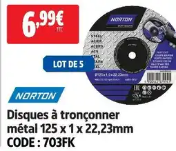 Screwfix Norton disques à tronçonner métal offre