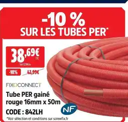 Screwfix Fixo connect tube per gainé rouge 16mm x 50m offre