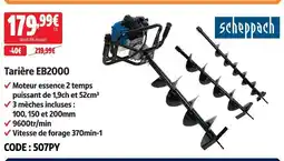 Screwfix Scheppach tarière eb2000 offre