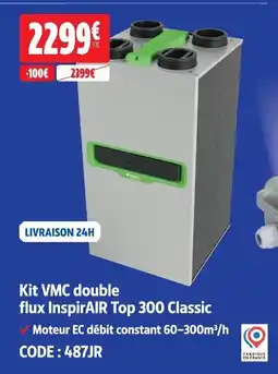 Screwfix Inspirair kit vmc double flux top 300 classic offre