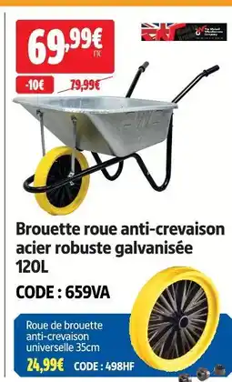 Screwfix Brouette roue anti-crevaison offre