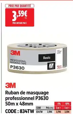 Screwfix 3m ruban de masquage professionnel p3630 offre