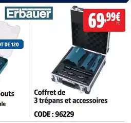 Screwfix Erbauer coffret de 3 trépons et accessoires offre