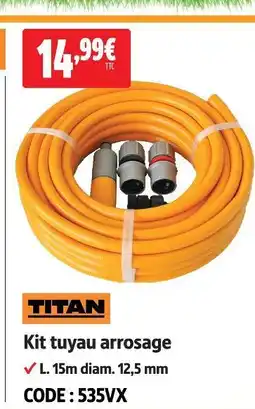 Screwfix Titan kit tuyau arrosage offre