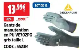 Screwfix Deltaplus gants de manutention en pu ve702pg gris taille l offre