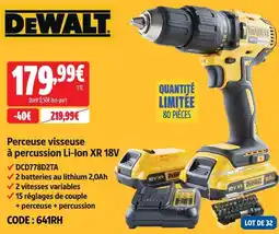 Screwfix Dewalt perceuse visseuse à percussion li-ion xr 18v offre