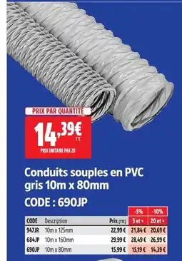 Screwfix Conduits souples en pvc gris offre