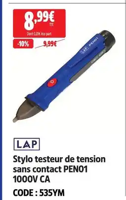 Screwfix Lap stylo testeur de tension sans contact pen01 1000v ca offre