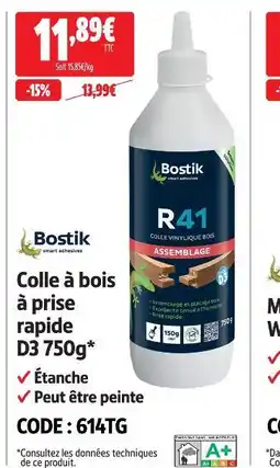 Screwfix Bostik colle à bois à prise rapide d3 offre