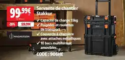 Screwfix Magnusson servante de chantier stakkur offre