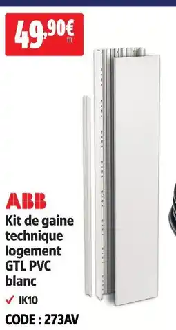 Screwfix Abb kit de gaine technique logement gtl pvc blanc offre