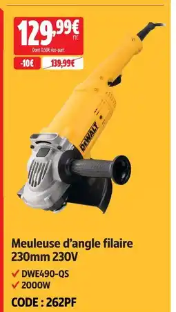 Screwfix Dewalt meuleuse d’angle filaire 230 mm 230 v offre