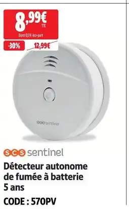 Screwfix Scs sentinel détecteur autonome de fumée à batterie 5 ans offre